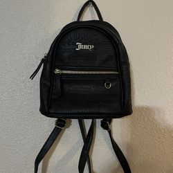 Black Juicy Couture Logo Mini Backpack 