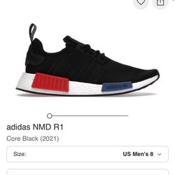 Shoes Adidas NMD R1 Core Black (2021) Size 8 Used good $29 