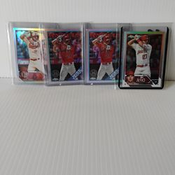 Mike Trout Baseball Card Lot Angels