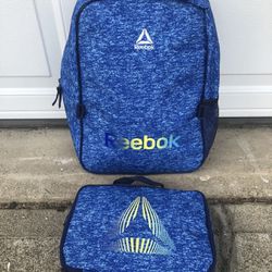 Reebok Scout Backpack w/Detachable Lunchbox, Water resistant, Blue Spacedye, NWT💙💙