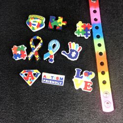 Autism Bracelet And Croc Charms