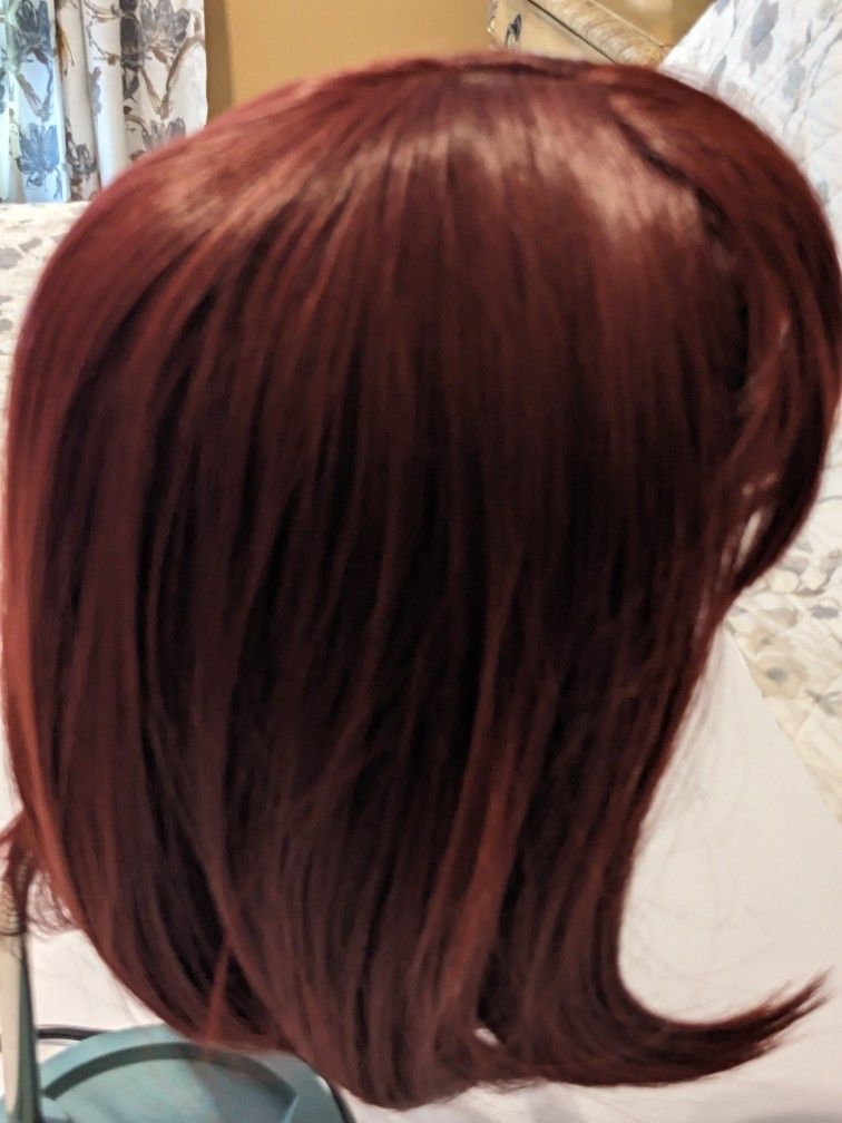 Wig Womens new Synthetic Burgundy Color