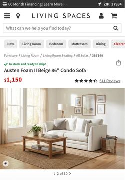 Deep seat sofa