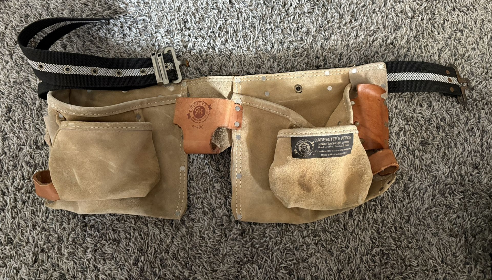 Rooster R-490 Sueded Split Leather Carpenter’s Apron
