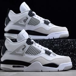 “NEW” Nike Air Jordan 4’s Retro Military Black/White