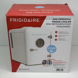 Frigidaire 4L Mini Personal Fridge Cooler White 6-Can AC/12V | New in Box!