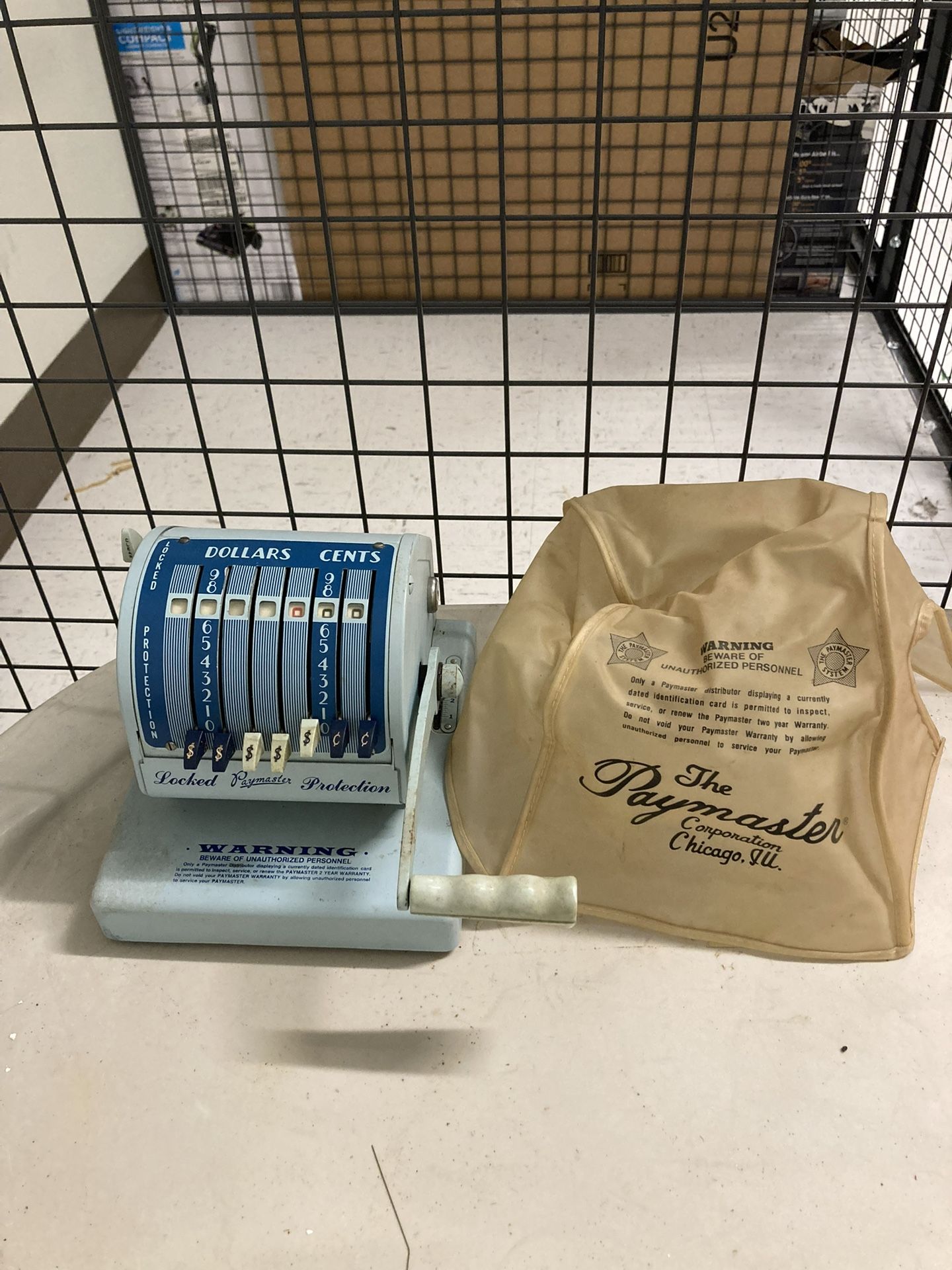 Vintage Paymaster Check writer with cover
