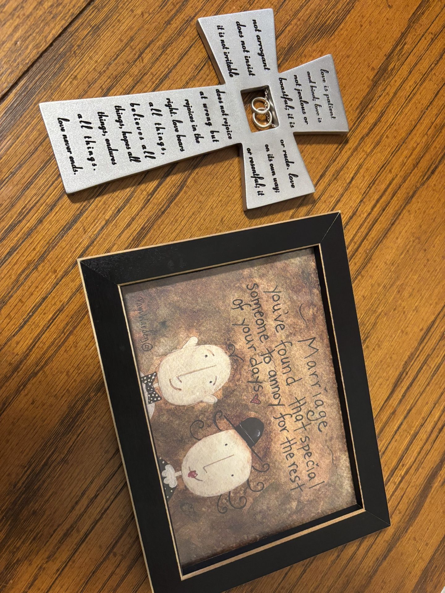 Marriage Wedding Cross Sign