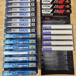 Blank TDK Tapes - 23 pieces