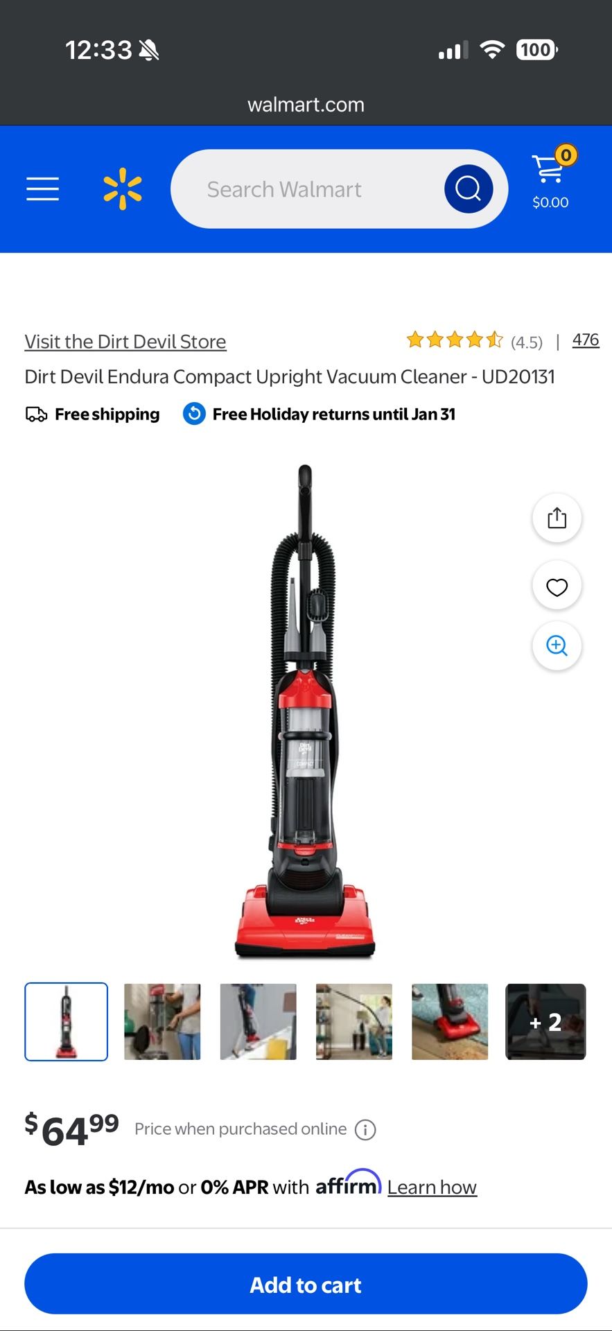 Dirt Devil Vacuum Cleaner 