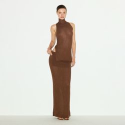 Skims Sheer Knit Maxi Skirt 