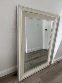 White Framed Mirror 