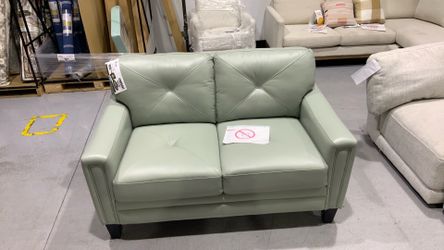 Atmore Top Grain Leather Loveseat $500