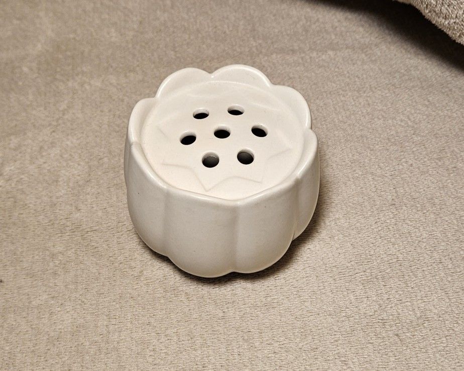 "The Floral Society" CERAMIC FLOWER FROG VASE