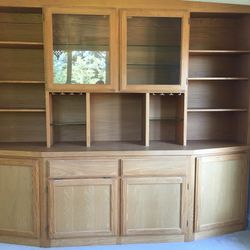 Custom Oak China Hutch