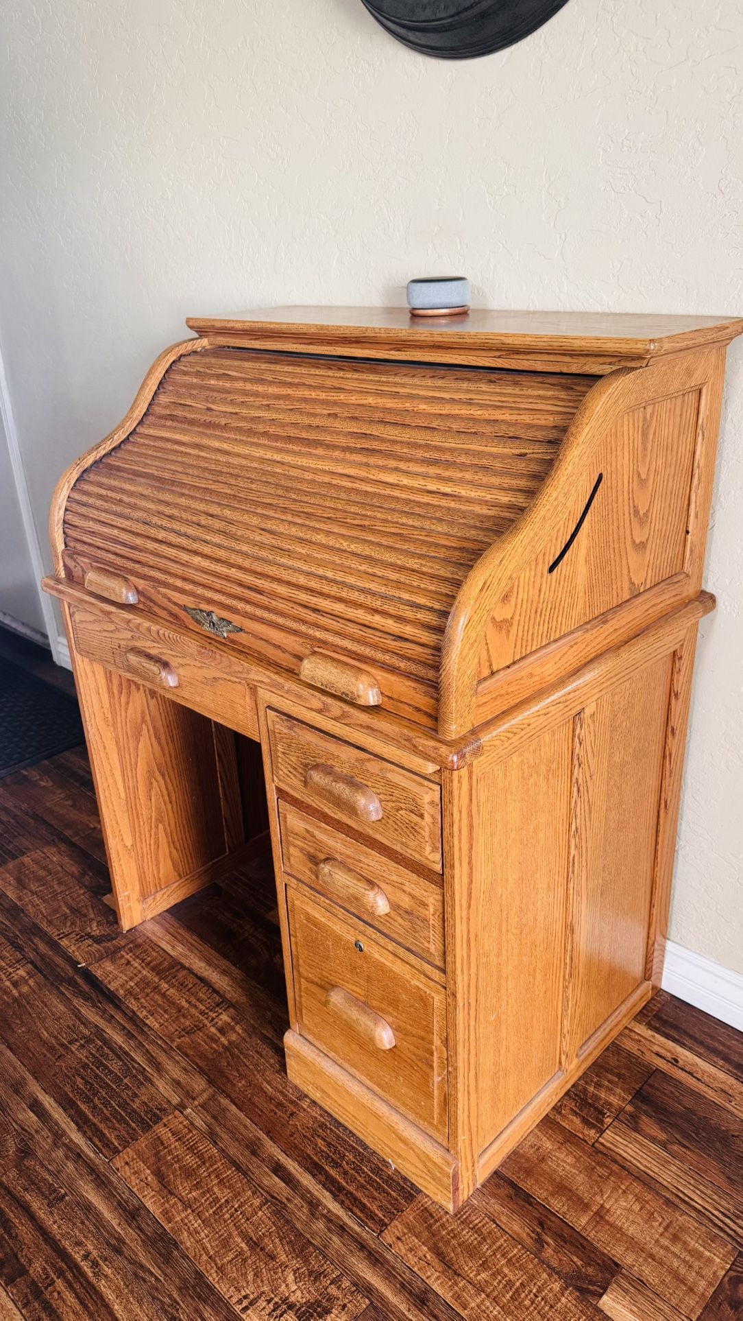 Solid oak Roll Top Desk 