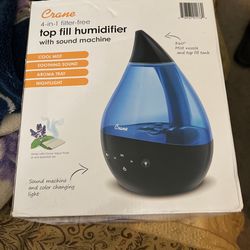 crane 4 in 1 humidifier with sound machine