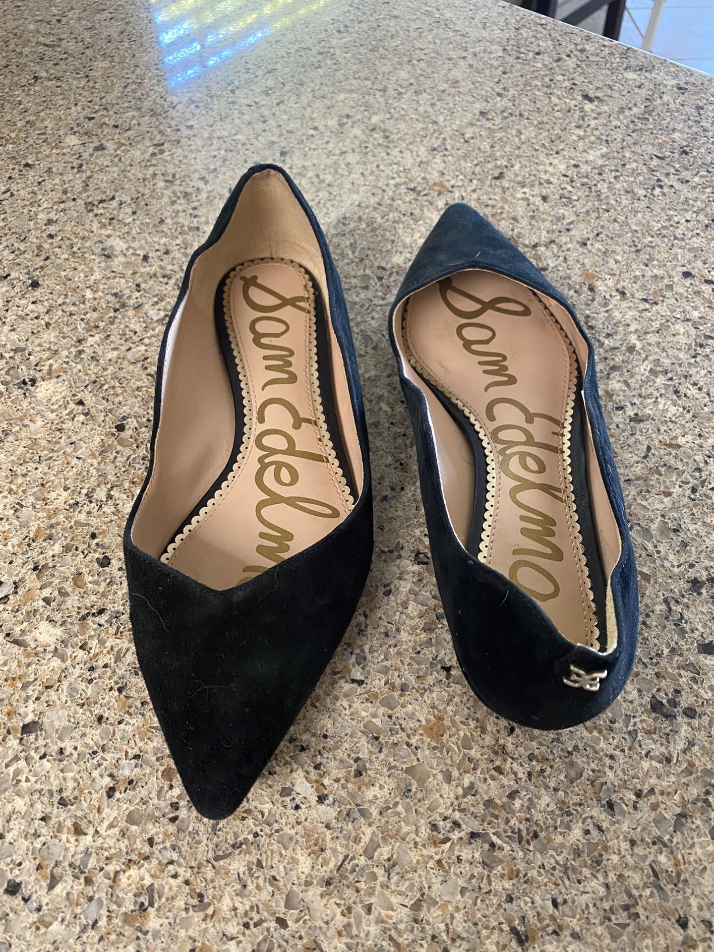 Sam Edelman Black Suede Flats 7M