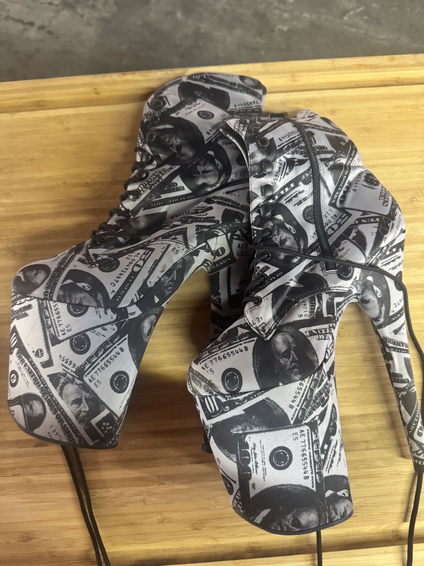 Pleasers Money Sign Stripper 8 Inch Heel