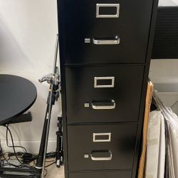 Black File Cabinet 