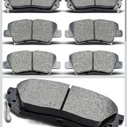 D1813 D1855 8pcs Front Rear Ceramic Brake Pads Sets Fit For Hyundai Elantra GT/For Kona/For Veloster,For Kia Forte/For Forte5/For Optima/For Soul EV D