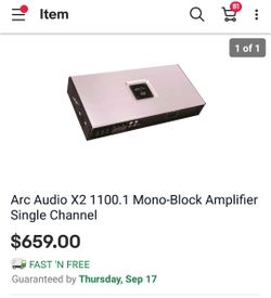 Arc audio x2 1100.1 mono block $450