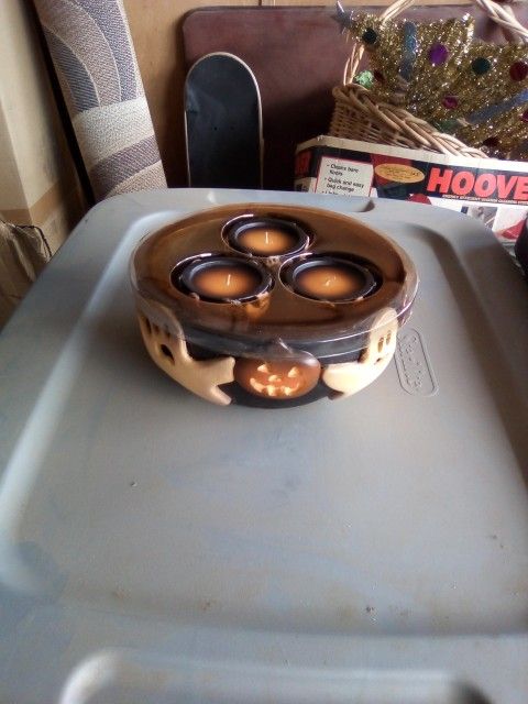 Halloween candles and bowl