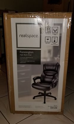 Realspace Fennington Bonded Leather High Back Executive Chair