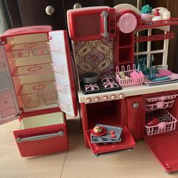 Our Generation play kitchen and refrigerator set