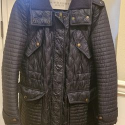 Authentic Burberry Navy Blue Quilted Jacket 