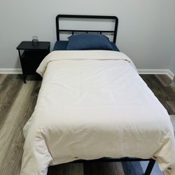 Twin Bed Frame And Nightstand 