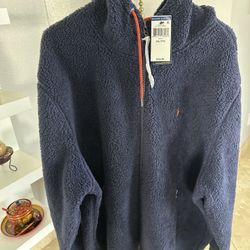 POLO Ralph Lauren  Full Zip Fleece Jacket Men’s XXL Navy Blue