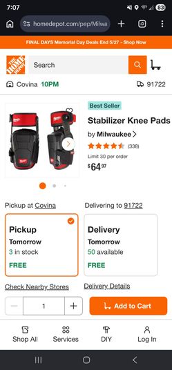 Stabilization knee pads