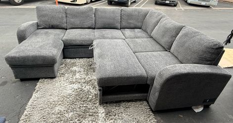 Sectional sleeper-couch-usb ports