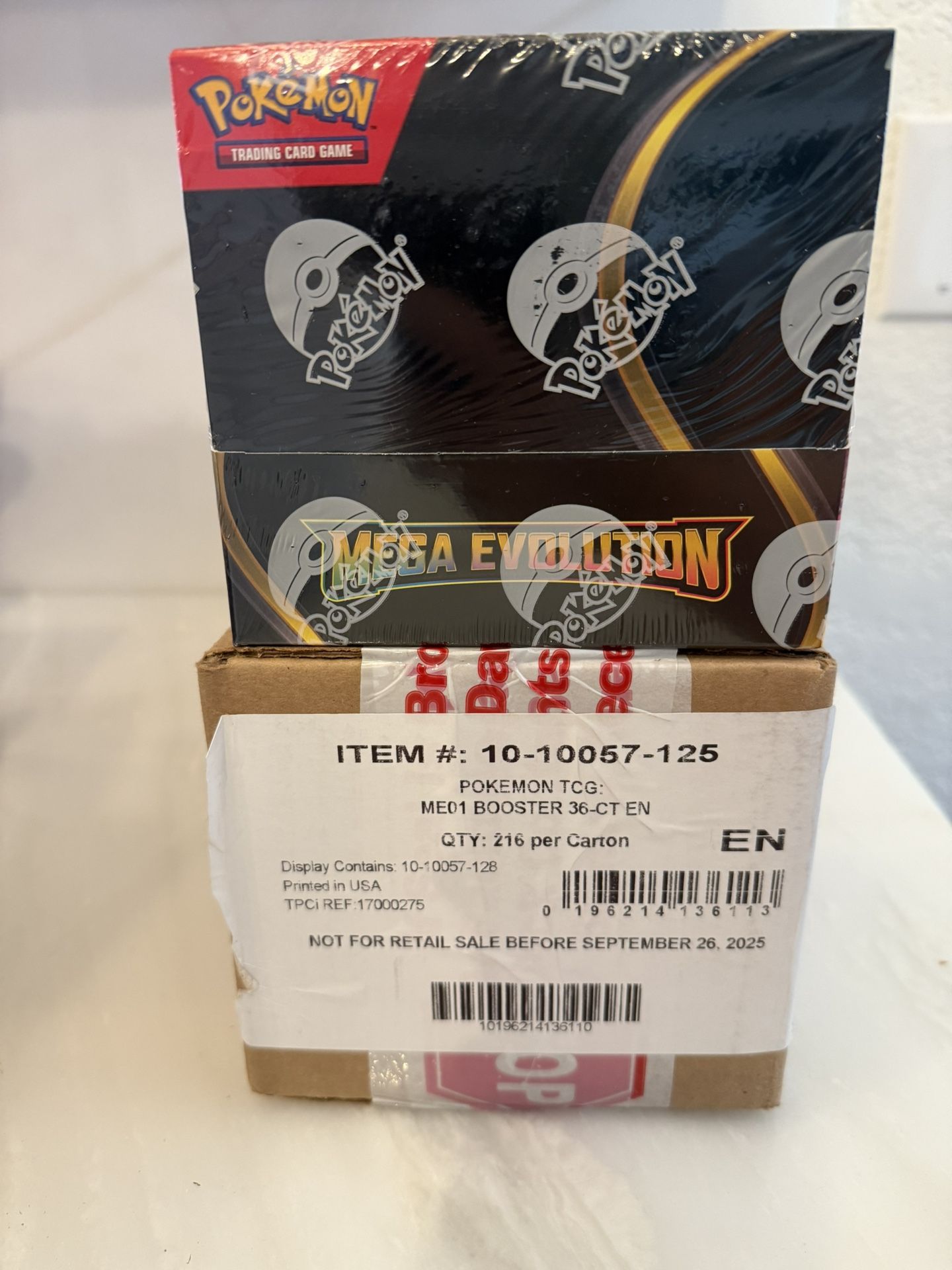 Mega Evolution Booster Box Case (6 Booster Boxes Per) - New/Sealed Pokemon Cards