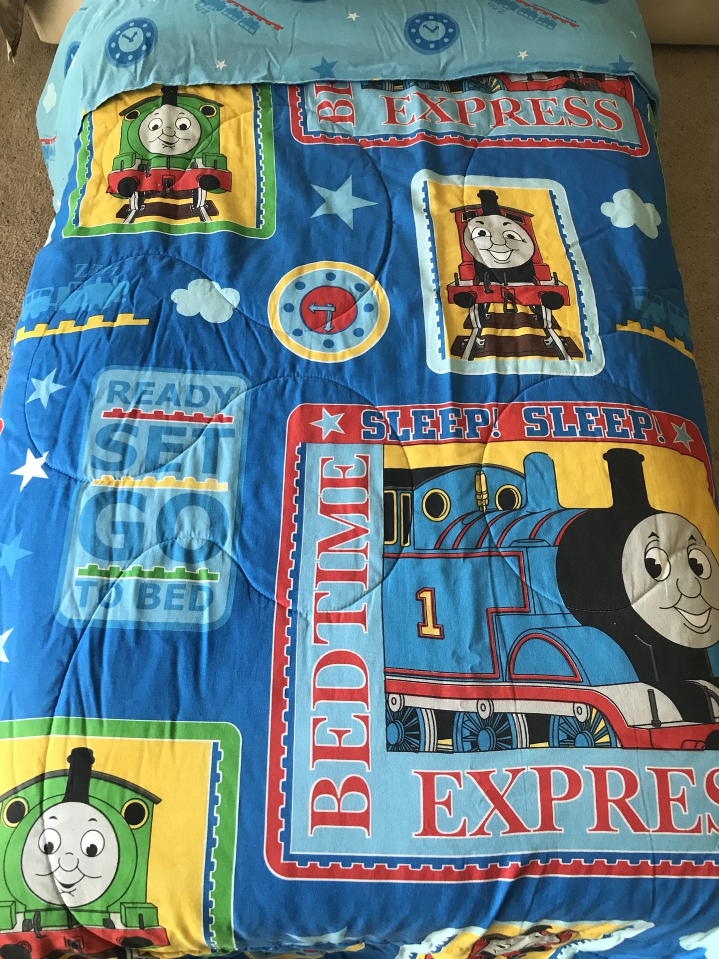 Thomas the train reversible twin comforter