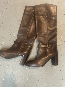 Ladies, Tory Burch, boots brown size 7 1/2 medium good condition
