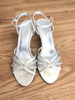 MichaelAngelo White Gail Wedding Heels-8M
