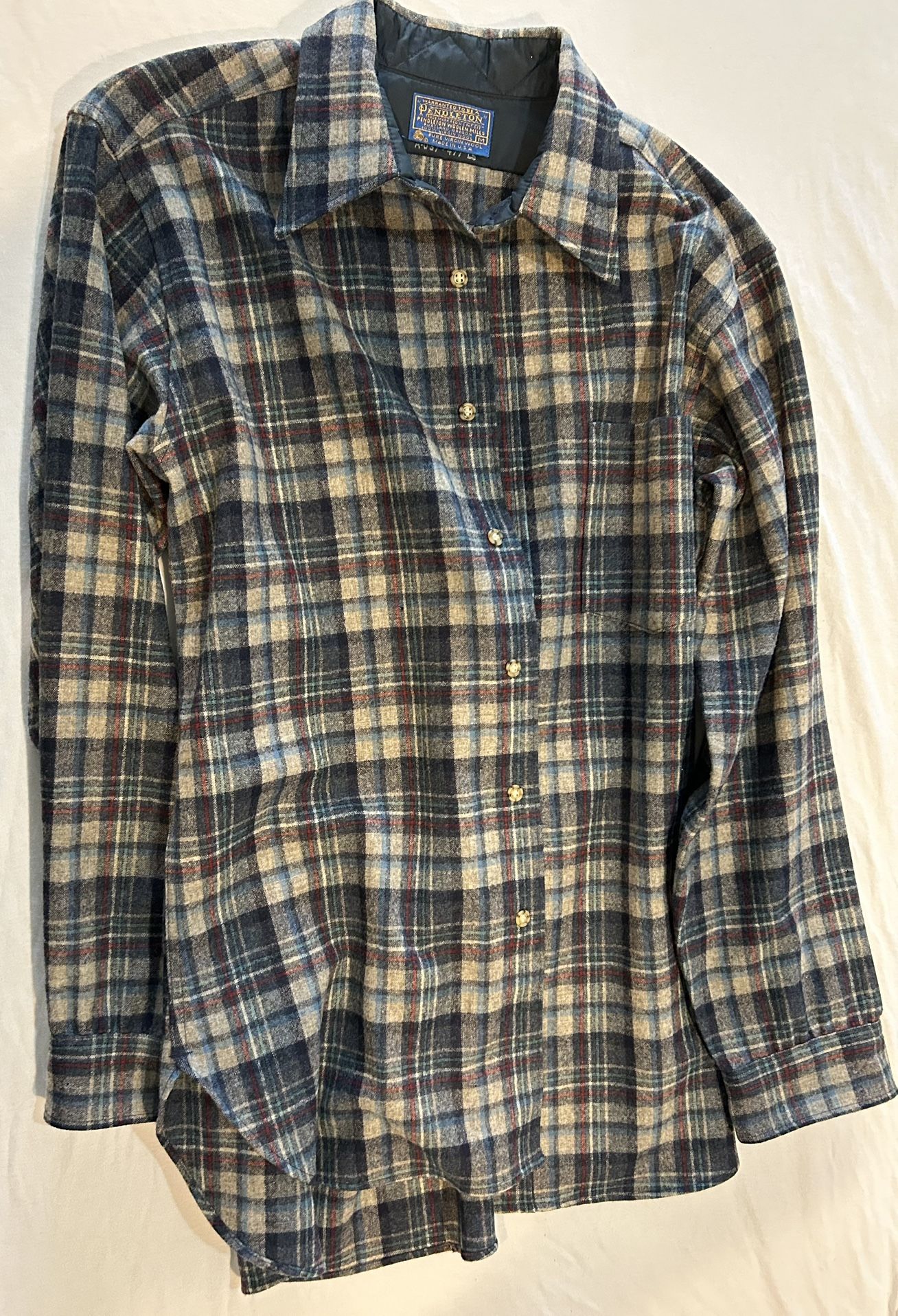 Pendleton Plaid Wool Lodge Shirt Men's Medium