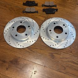 Honda Civic Rotors/Ceramic Brake Pads (drilled/slotted) 