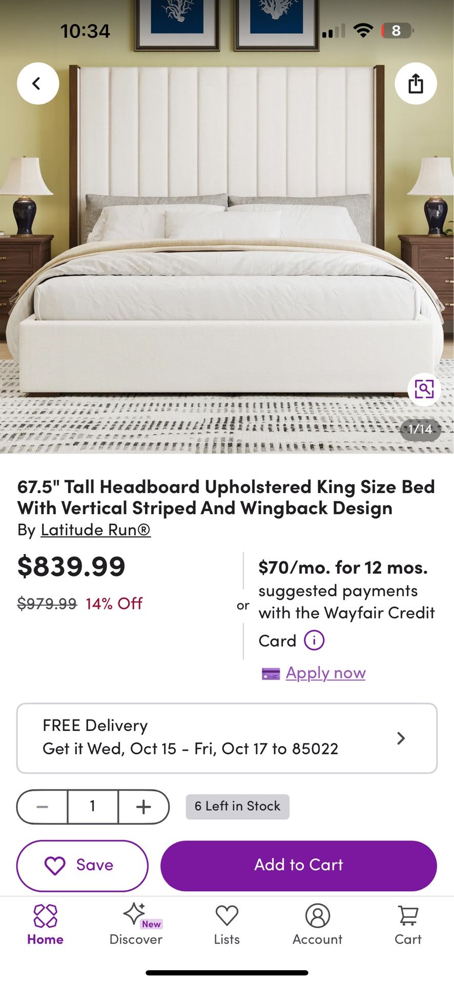 King Size Bed Frame & Headboard