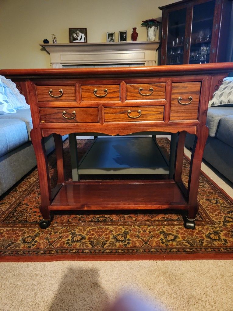 Rosewood carved Chinese sideboard 
