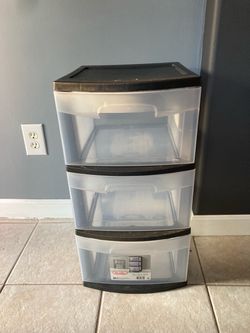 Sterilite 3-Drawer Storage Organizer – Black/Clear