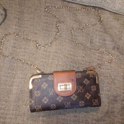 CM Monogram Turn Lock Crossbody Wallet