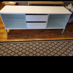 Beautiful White Living Room Entertainment Center 