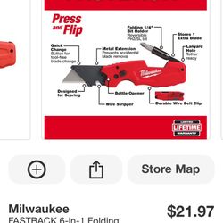 Knife And Screwdriver Tool From Milwaukee $17