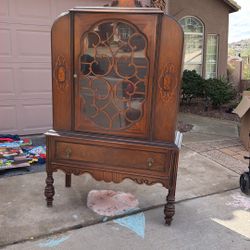 Antique Hutch Bar Drink Cabinet 