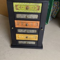 Large Hand painted Jewelry Box