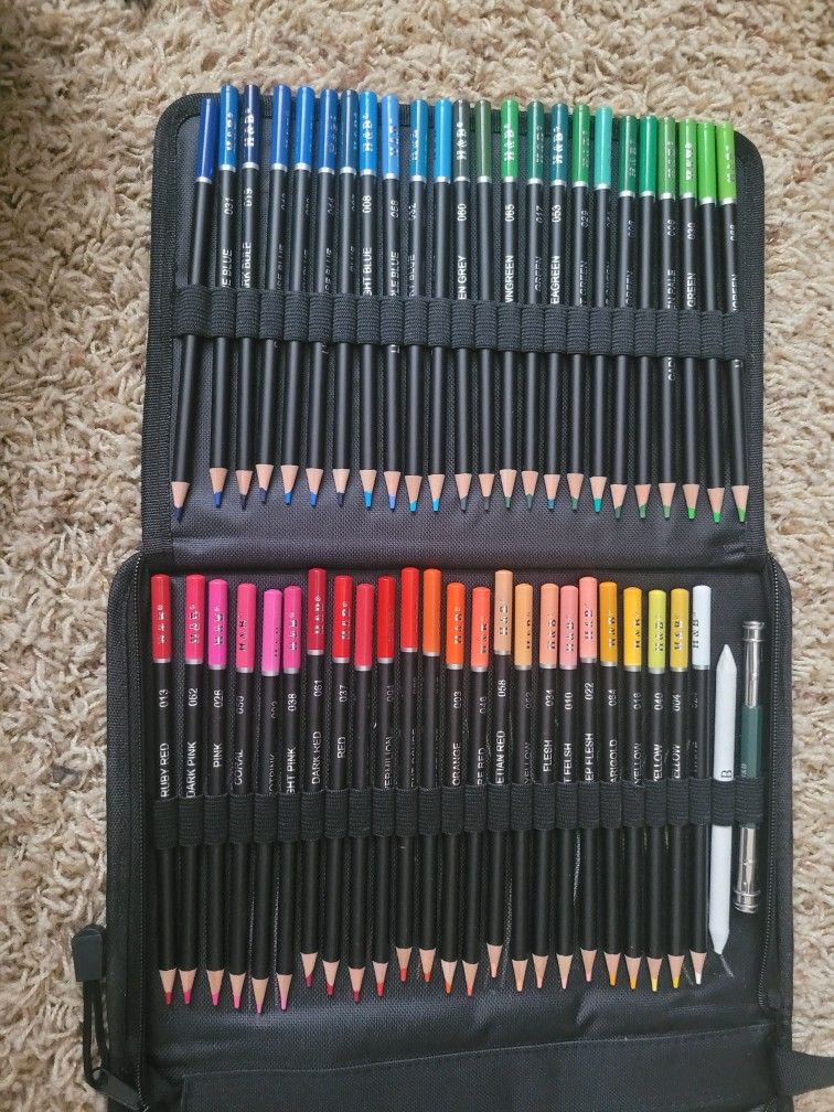 H&B Art Pencil Set Charcoal Colored Pencils Graphite