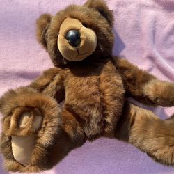 Russ Berrie Co Plush GRIZZLES Grizzly Teddy Bear Brown Stuffed Animal 18" New